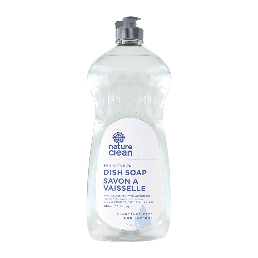 Nature Clean fragrance-free dish soap in a 740 mL bottle