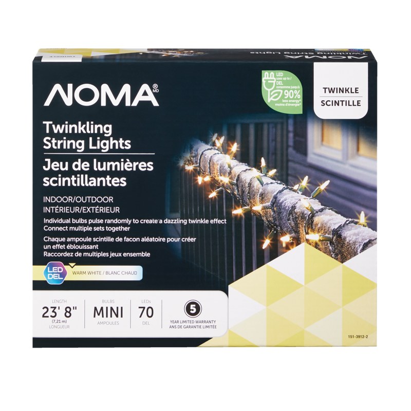 NOMA package of 70 warm-white twinkling mini LED Christmas lights